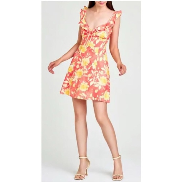 Wayf Dresses & Skirts - NWT WAYF Goldie Floral Linen Blend Sundress SZ XS